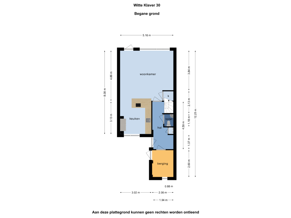 View floorplan of Begane grond of Witte Klaver 30