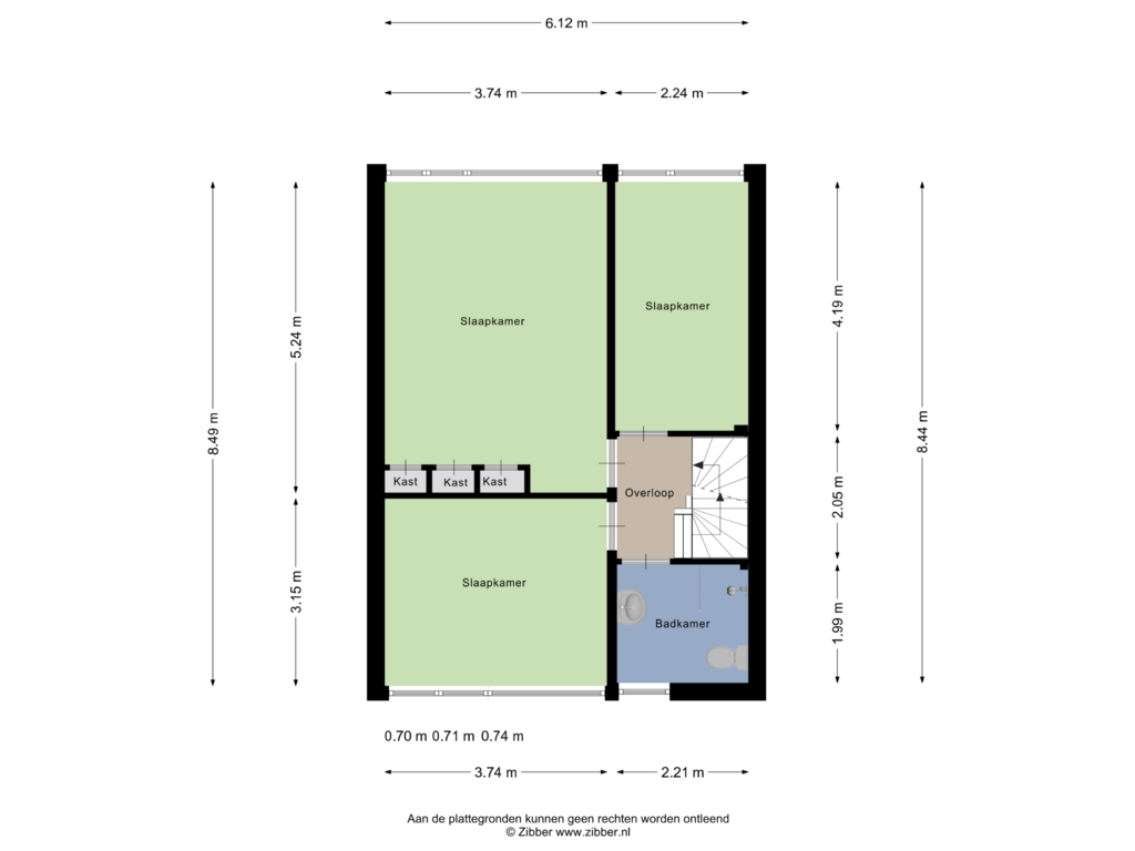 Bekijk plattegrond van Eerste verdieping van Kouwenbergstraat 14