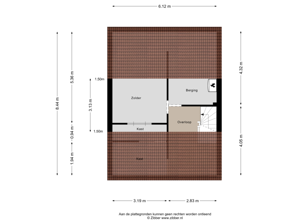 Bekijk plattegrond van Tweede verdieping van Kouwenbergstraat 14