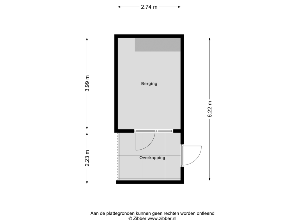 Bekijk plattegrond van Berging van Kouwenbergstraat 14