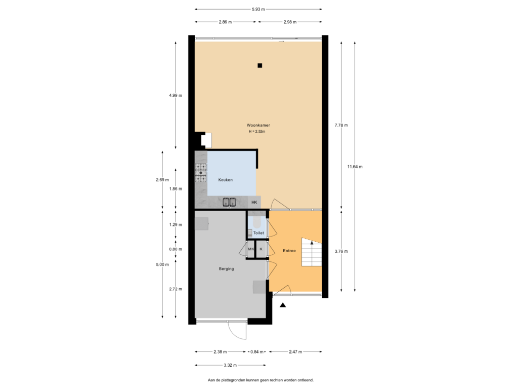 View floorplan of Begane Grond of Reigerstraat 15