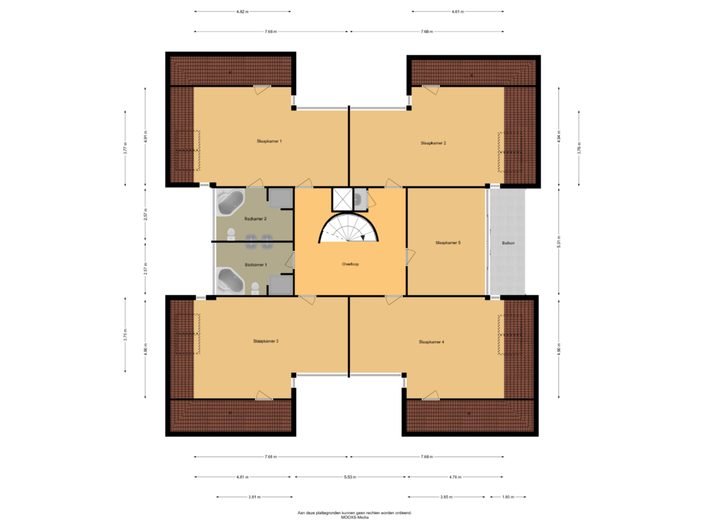 Bekijk plattegrond van 1e Verdieping van Vroonland 11