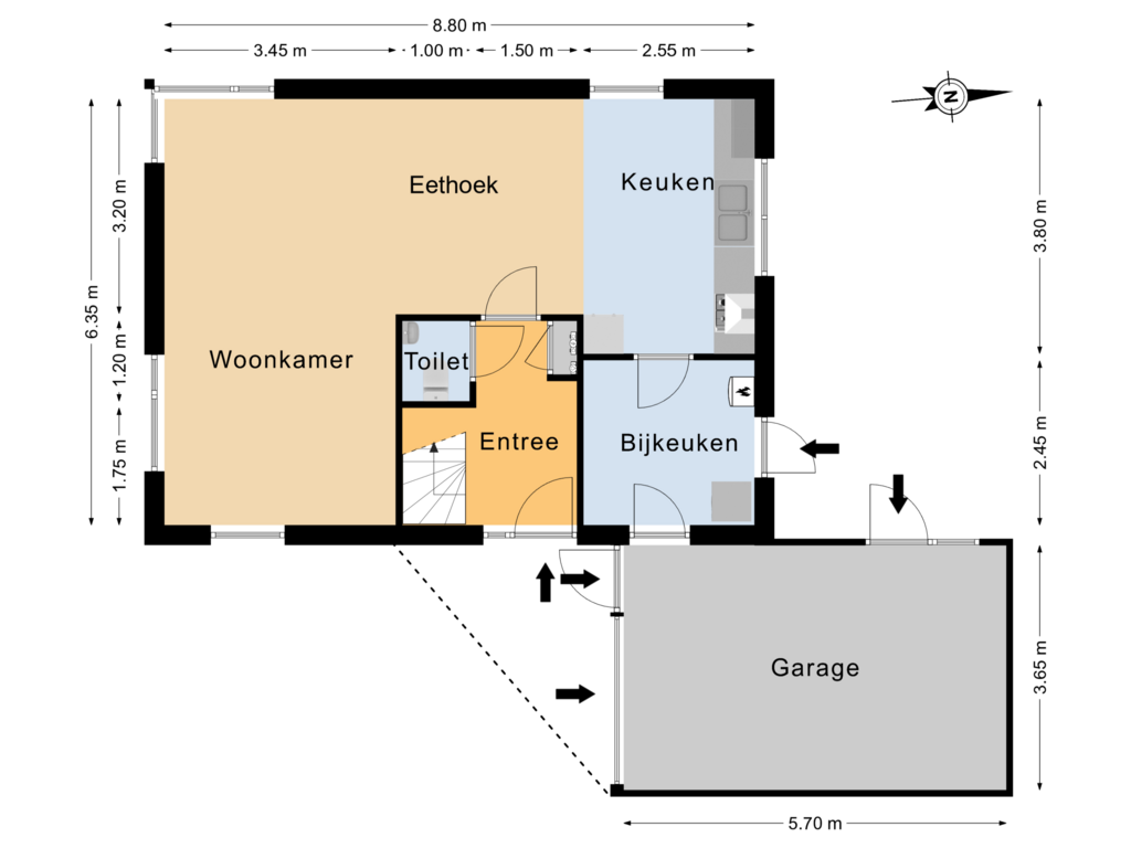 Bekijk plattegrond van Begane grond van Ds. J.W.B. Cohenstraat 1