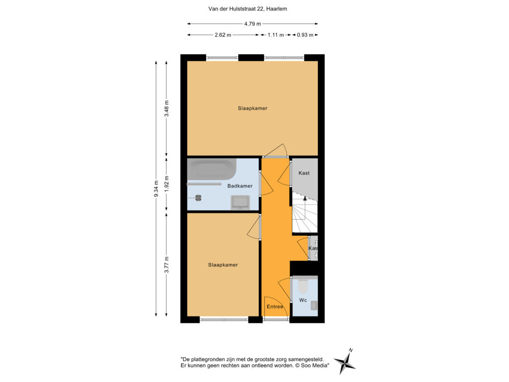 Bekijk plattegrond van Begane Grond van Van der Hulststraat 22