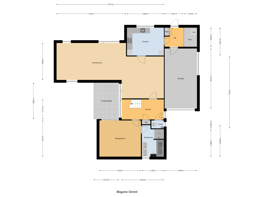 Bekijk plattegrond van Begane Grond van Sterappelstraat 43