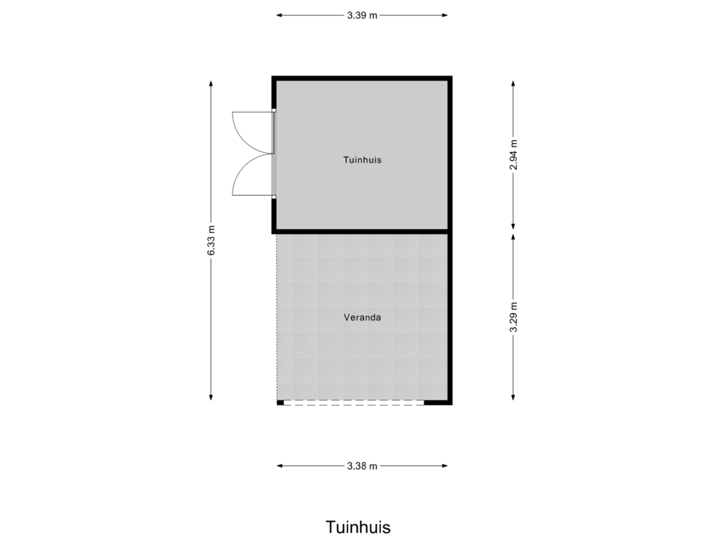 Bekijk plattegrond van Tuinhuis van Sterappelstraat 43