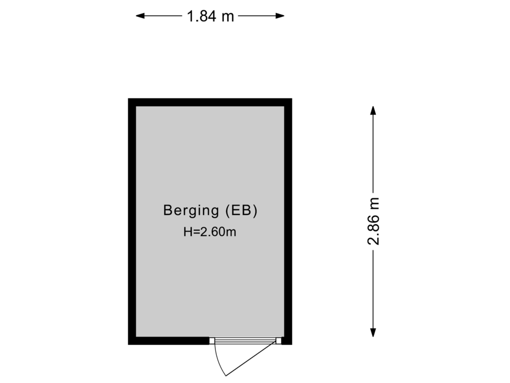 View floorplan of Berging of Zuiderkruis 288