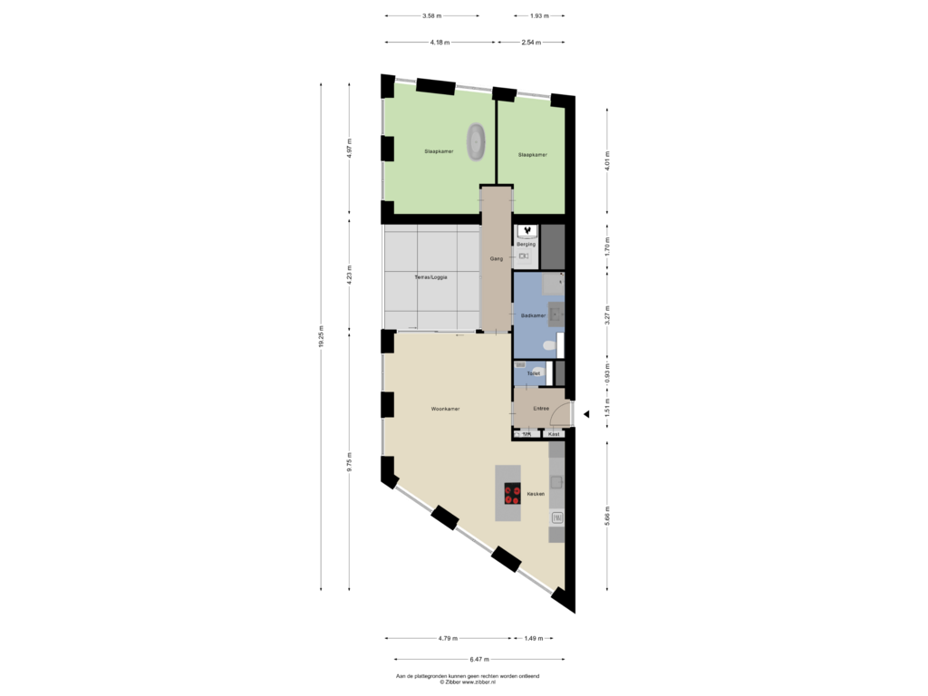 Bekijk plattegrond van Appartement van Waalbandijk 485