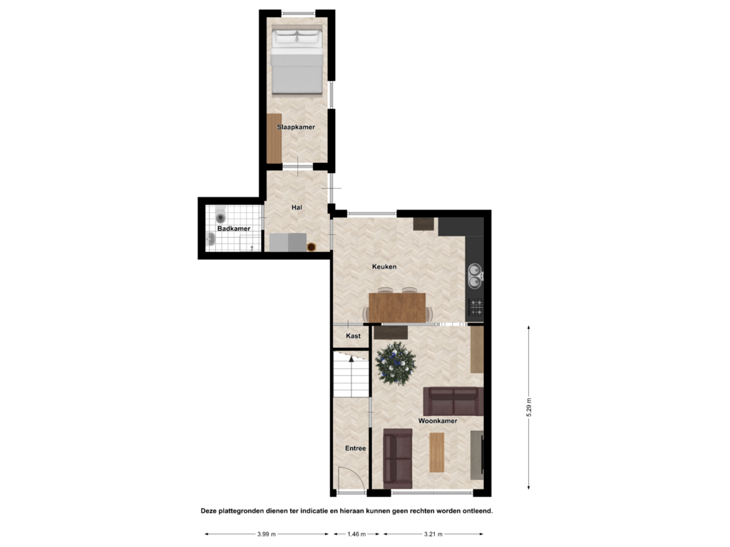 Bekijk plattegrond van Begane grond van Middenstraat 46