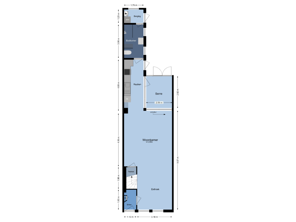 Bekijk plattegrond van bg van Drieboomlaan 100