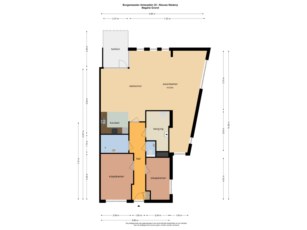 Bekijk plattegrond van Eerste Verdieping van Burgemeester Ankerplein 25