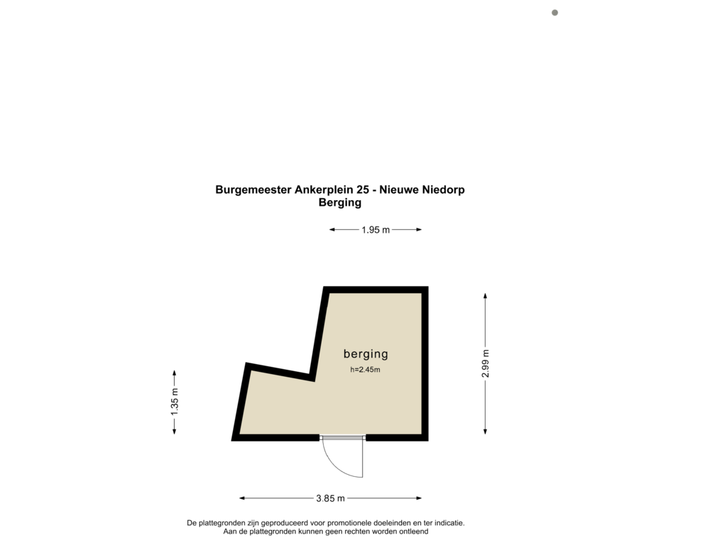 Bekijk plattegrond van Berging van Burgemeester Ankerplein 25