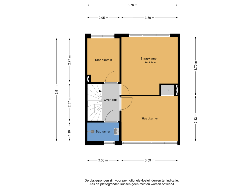 Bekijk plattegrond van 1e verdieping van Eduard van Beinumlaan 48