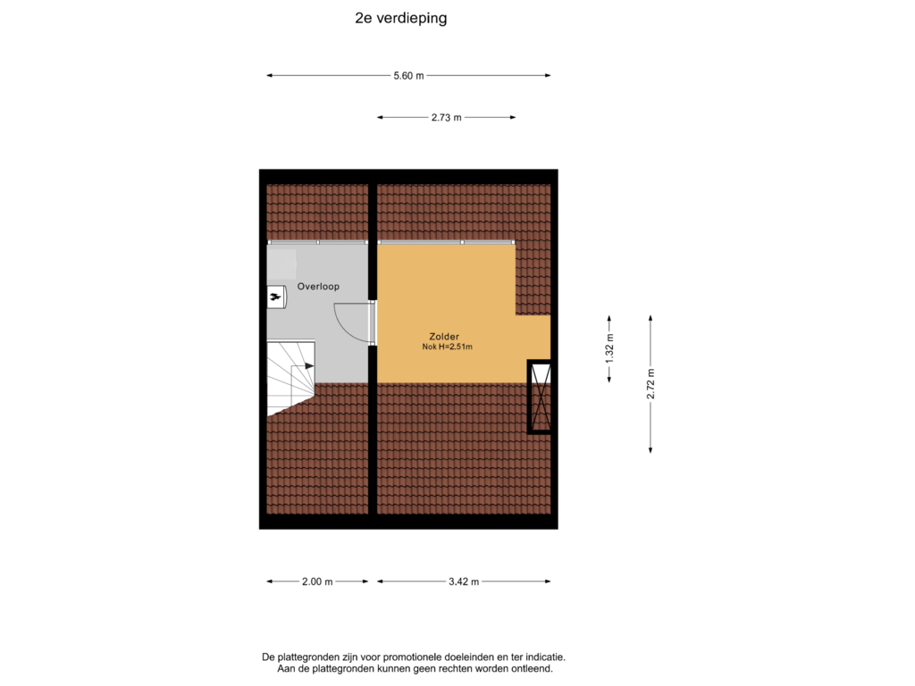 Bekijk plattegrond van 2e verdieping van Eduard van Beinumlaan 48