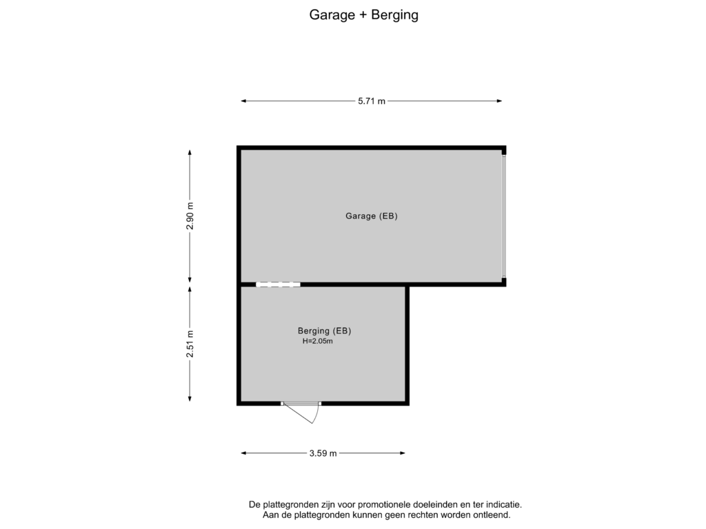 Bekijk plattegrond van Garage + Berging van Eduard van Beinumlaan 48