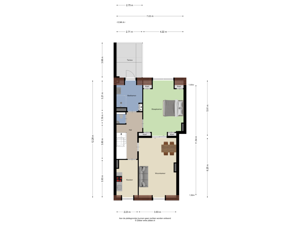 View floorplan of Derde verdieping (Optie) of Willem van Outhoornstraat 35-B