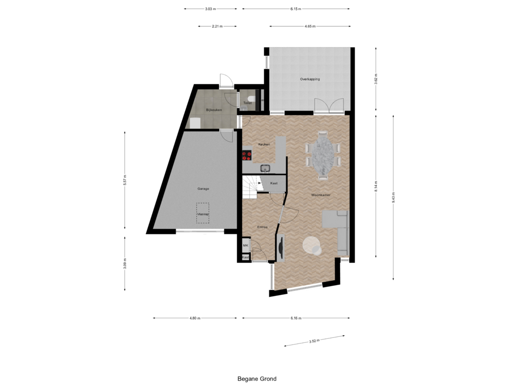 Bekijk plattegrond van Begane Grond van Katsestraat 39