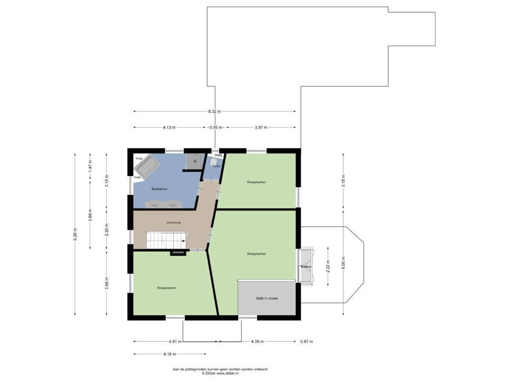 View floorplan of Eerste verdieping of Roeter 9