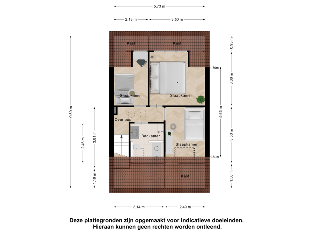 Bekijk plattegrond van Eerste Verdieping van De Bonte Specht 4