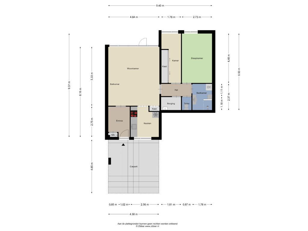 Bekijk plattegrond van Begane Grond van De Waarden 176