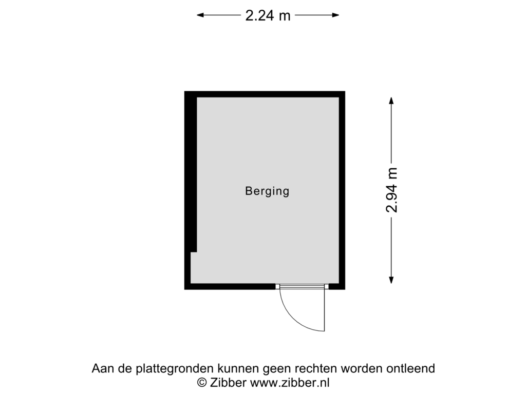 Bekijk plattegrond van Berging van De Waarden 176