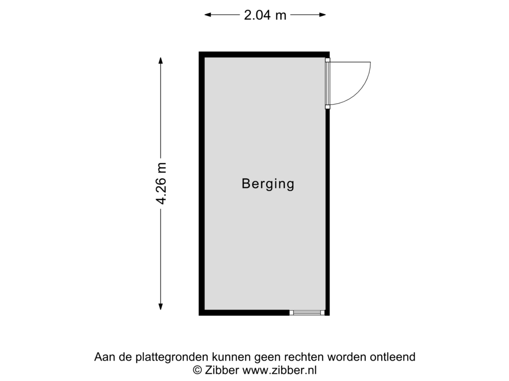 View floorplan of Berging of Anne Frankstraat 276