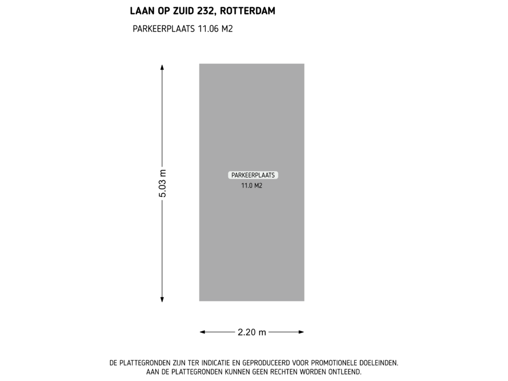 Bekijk plattegrond van parkeerplaats van Laan op Zuid 232