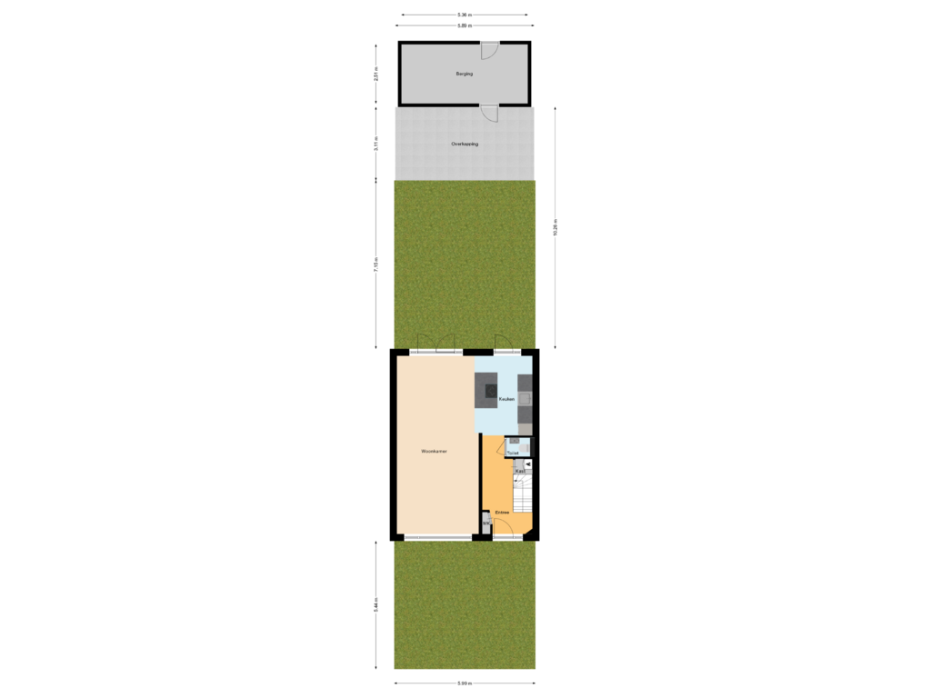 Bekijk plattegrond van Situatie van Vlaanderenstraat 31