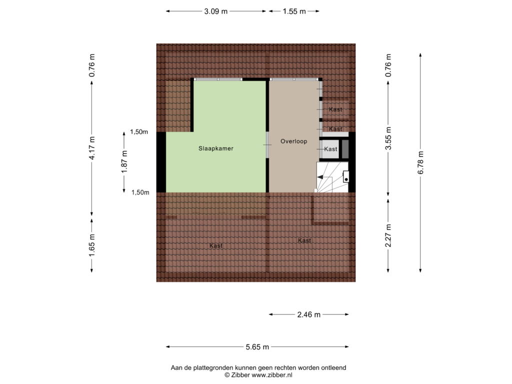 Bekijk plattegrond van Tweede Verdieping van Leerinkstraat 5