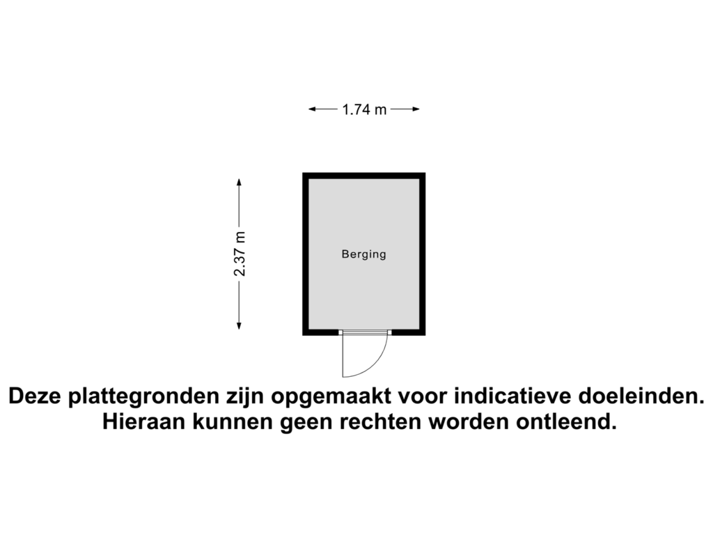 Bekijk plattegrond van Berging van Rietdekkerweg 100