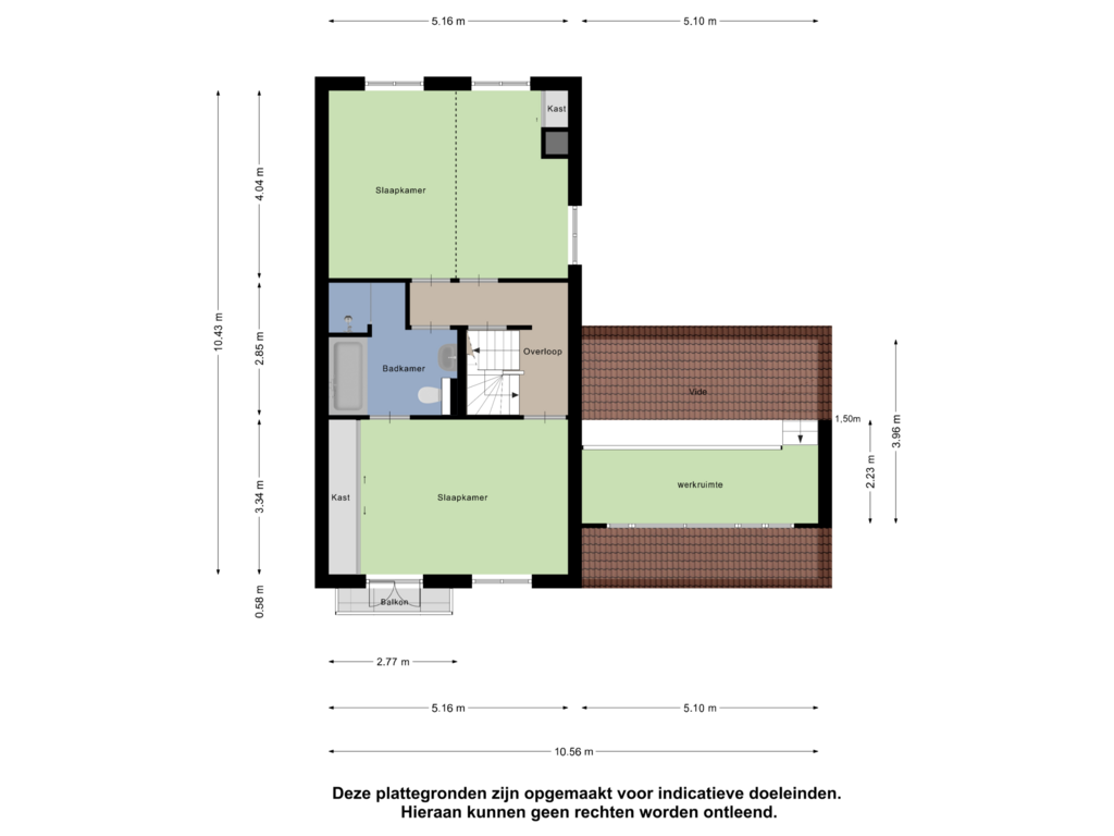 View floorplan of Eerste Verdieping of Lissenvaart 136