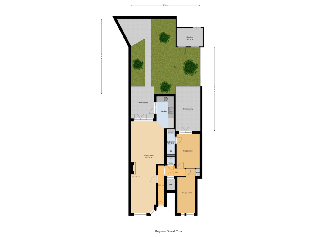 View floorplan of Begane Grond Tuin of Van Koetsveldstraat 26