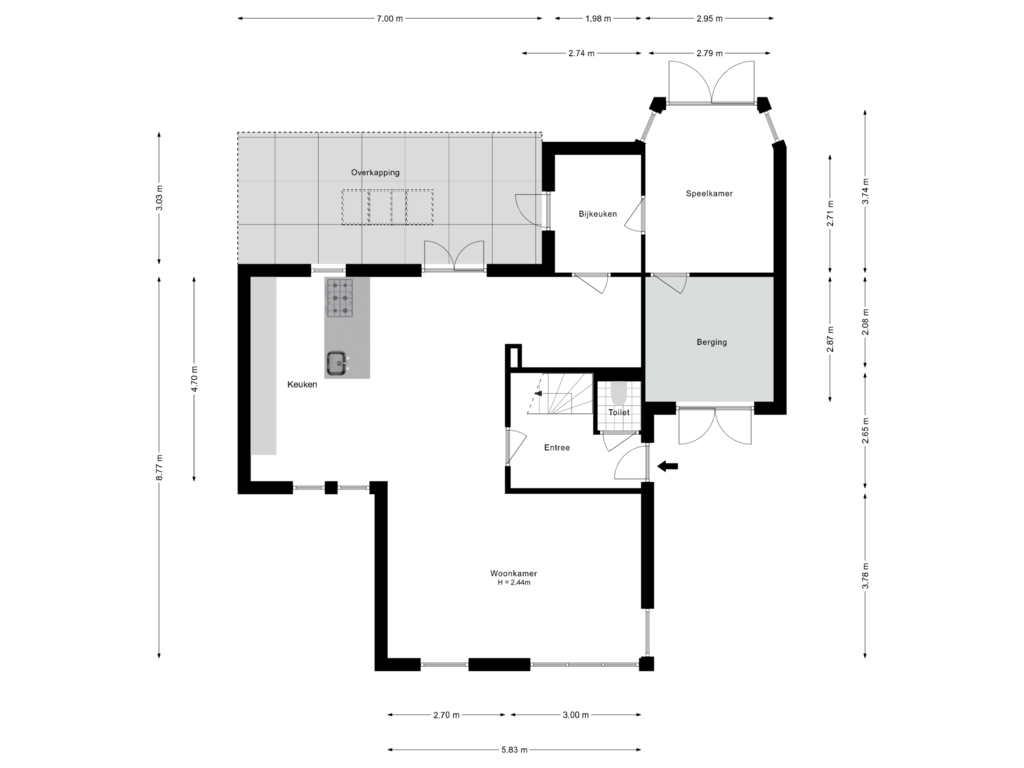 View floorplan of Begane Grond of Veldkamp 108