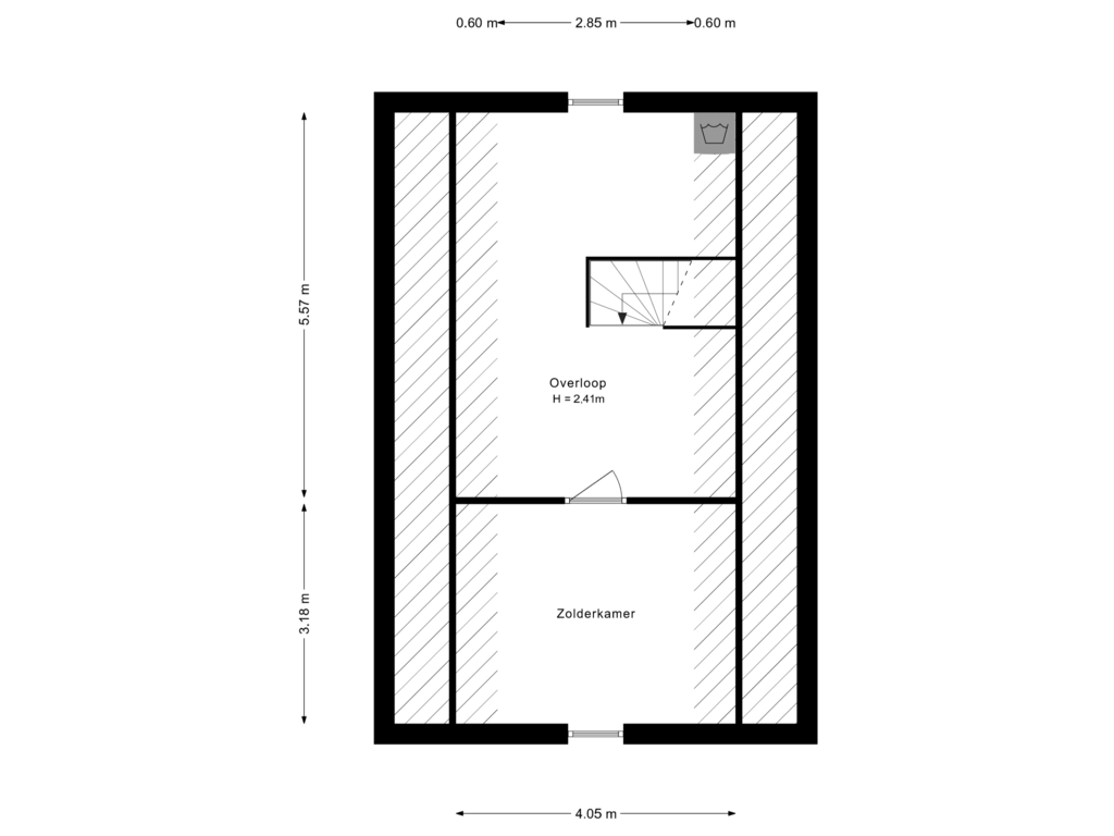 View floorplan of Zolder of Veldkamp 108