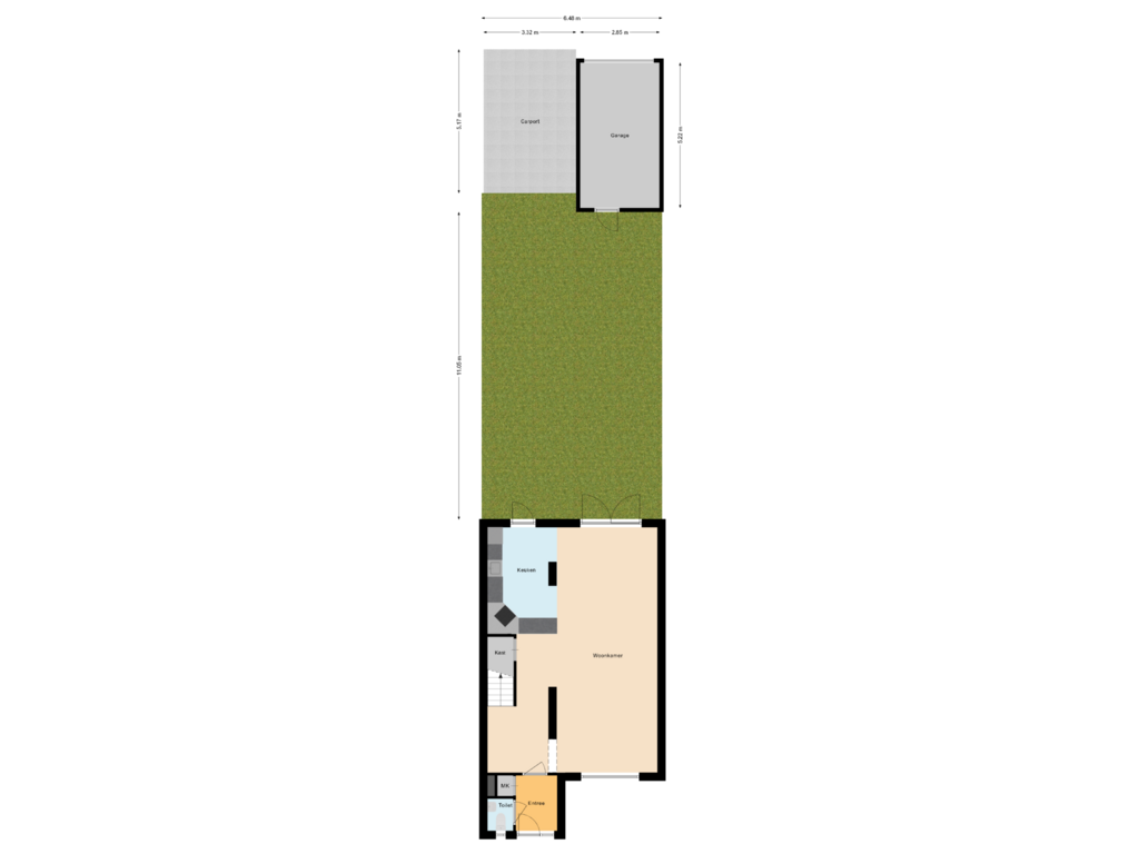 Bekijk plattegrond van Situatie van Kwarteldonk 16