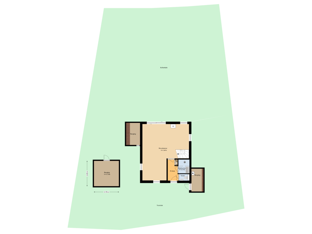 View floorplan of Situatie of De Rug 3-203