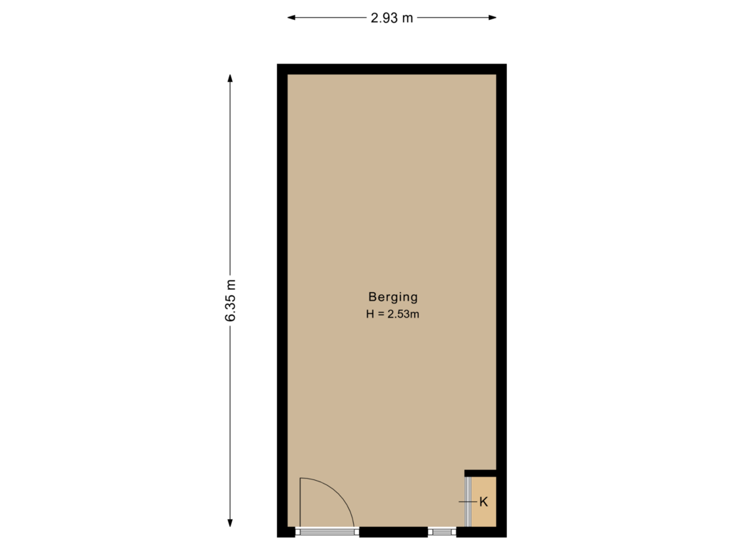 View floorplan of Berging of Torenvalk 69-A