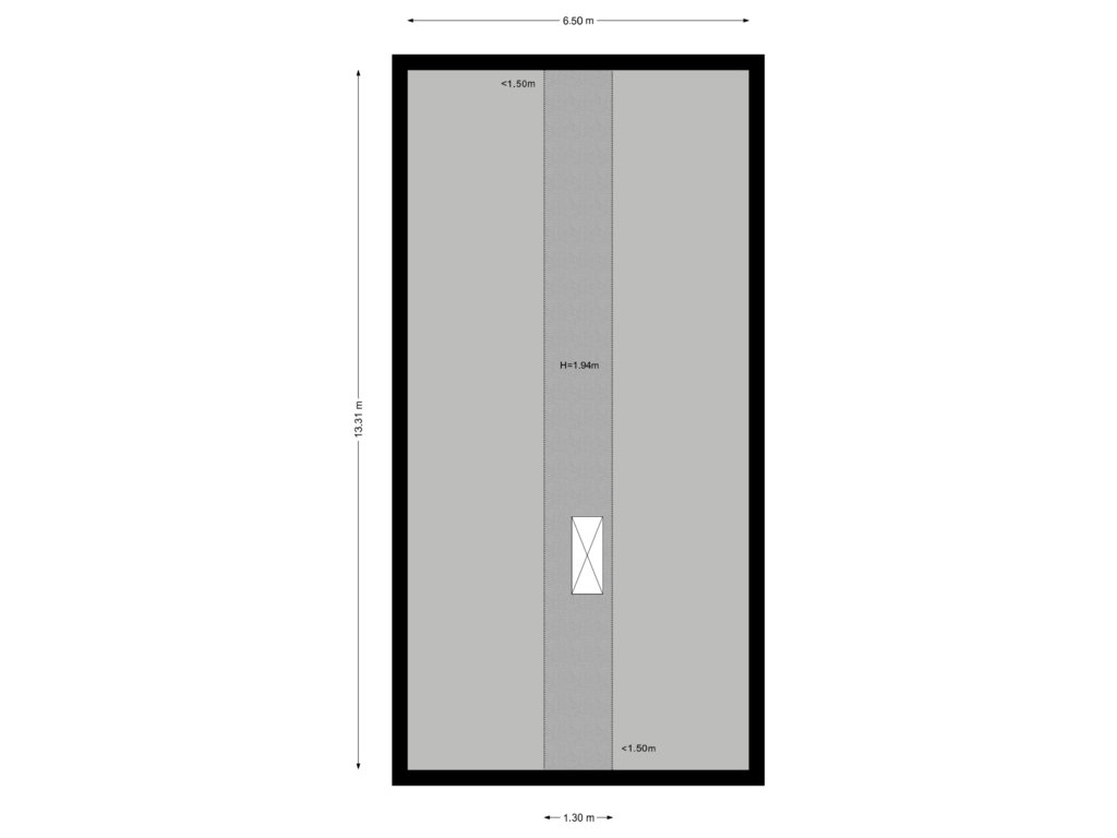 Bekijk plattegrond van Garage Vliering van Gerritsweg 17