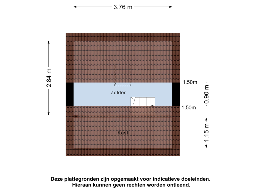 View floorplan of Zolder of Cremerstraat 122