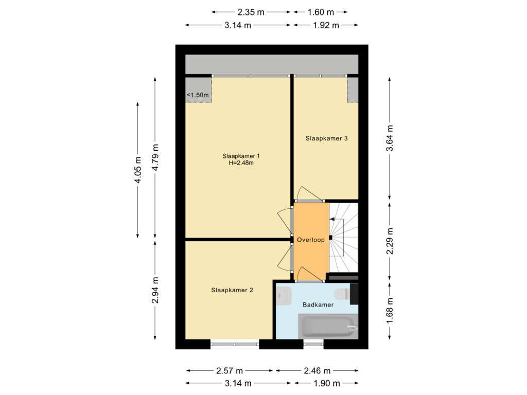 Bekijk plattegrond van Eerste verdieping van Dennenhof 24