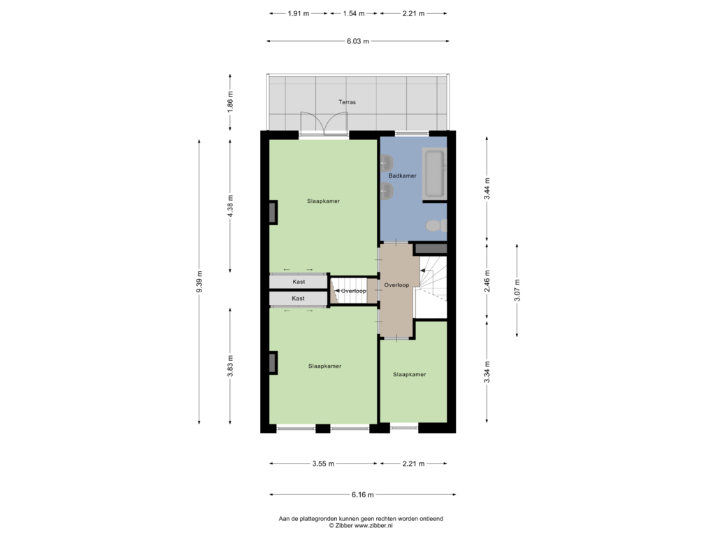 Bekijk plattegrond van Eerste verdieping van Leeuweriklaan 6