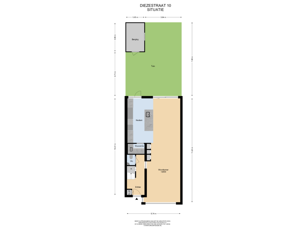 Bekijk plattegrond van Situatie van Diezestraat 10