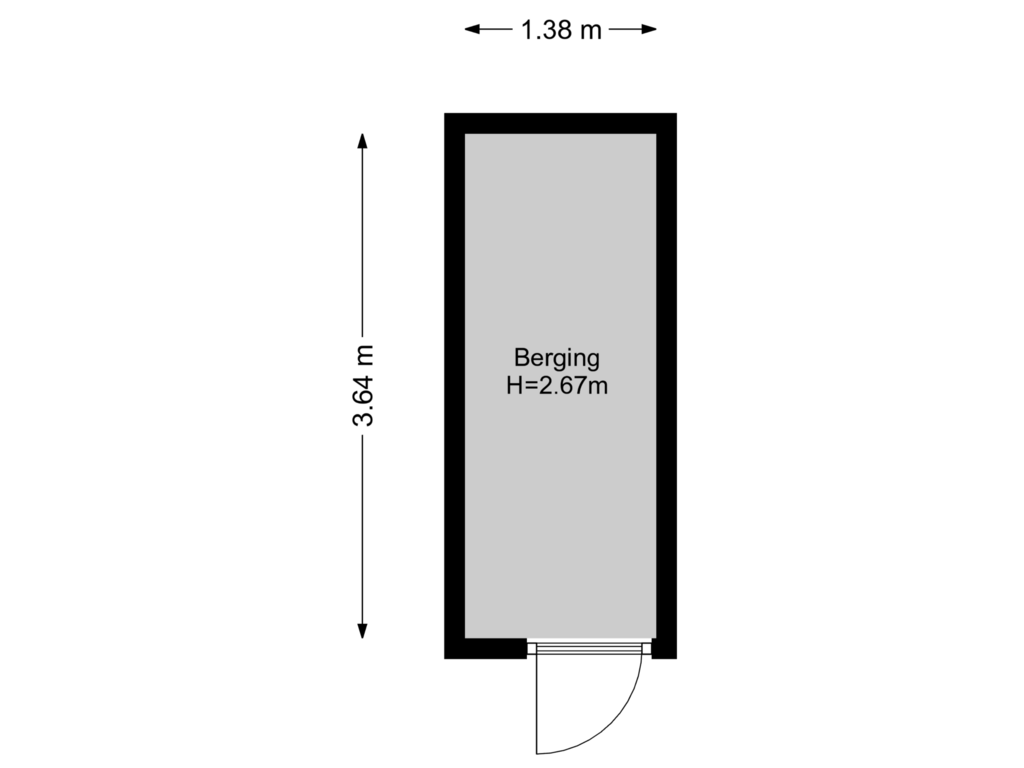 View floorplan of Berging of Brink 84