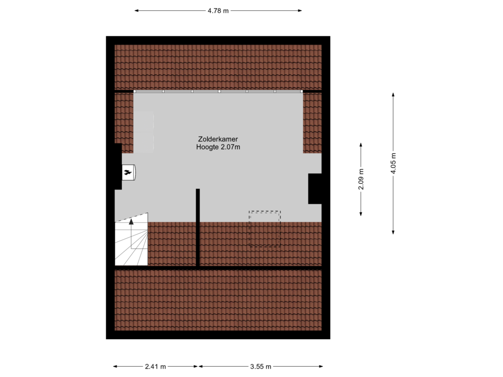 Bekijk plattegrond van 2e verdieping van Van Kretschmar van Veenlaan 78