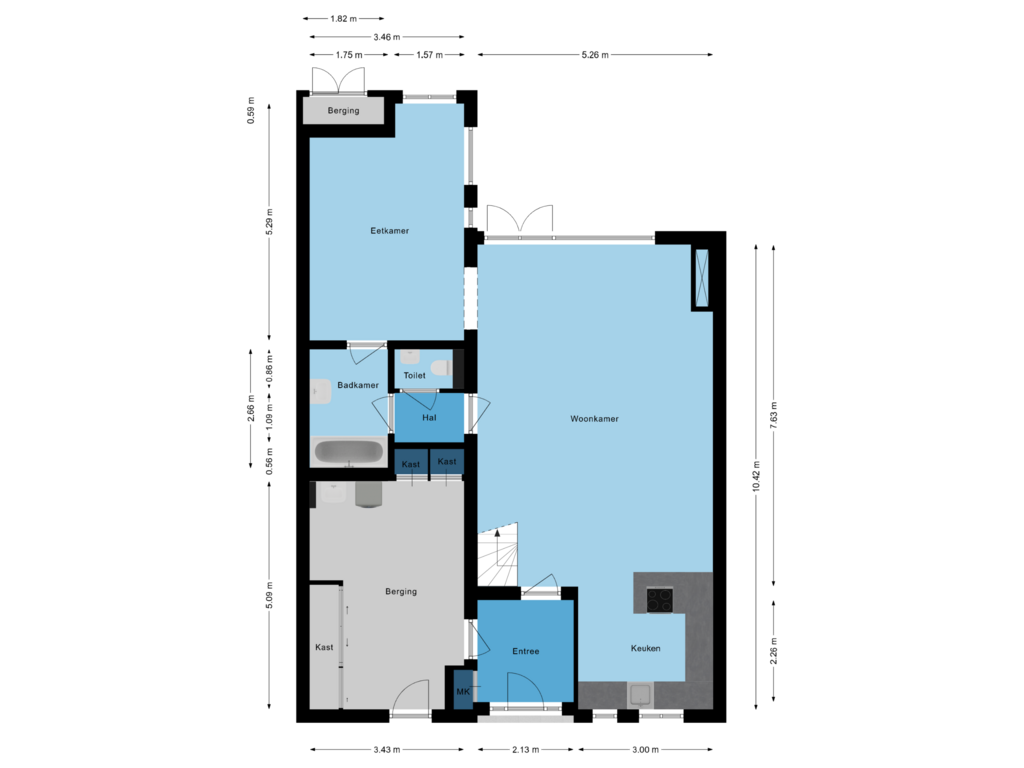 Bekijk plattegrond van Begane grond van Venbroek 30