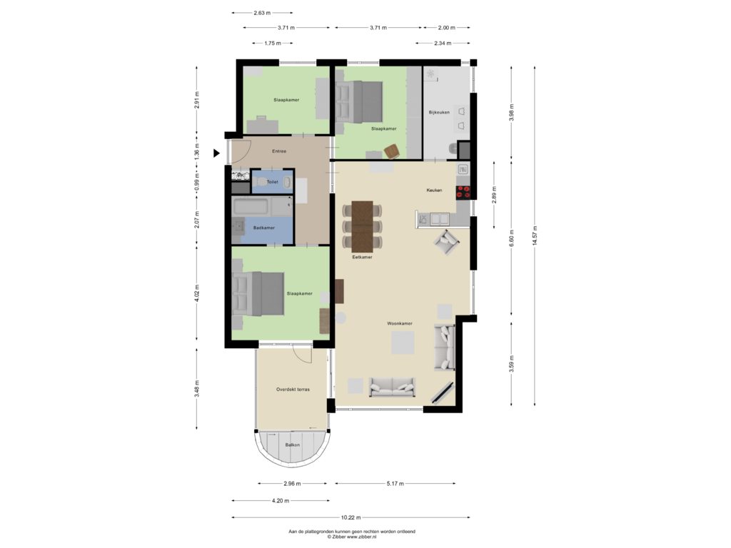 View floorplan of Appartement of Pelmolenstraat 28