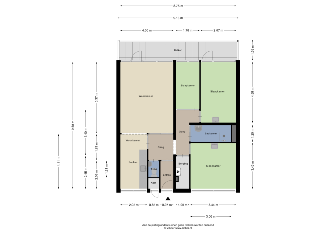 Bekijk plattegrond van Appartement van Tjaarda 214