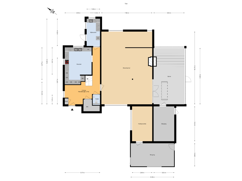 View floorplan of Begane grond of Casembrootlaan 12