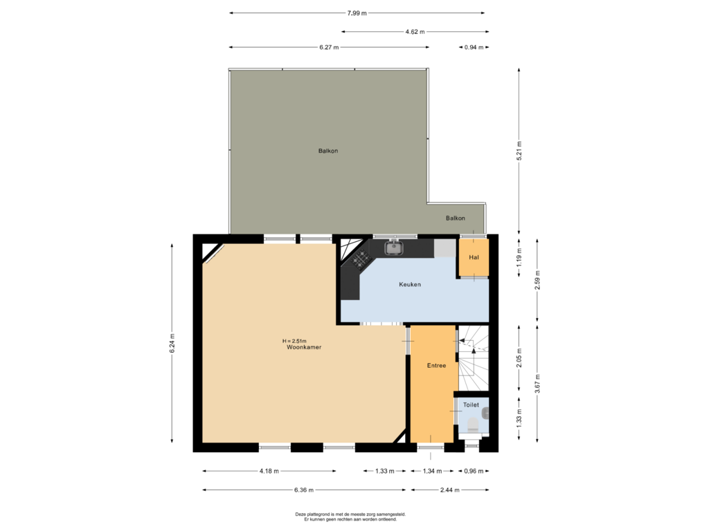 Bekijk plattegrond van Begane grond van Achthuizensedijk 82-B