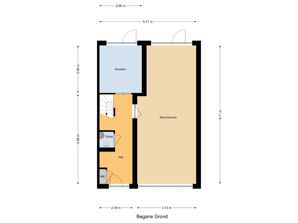 View floorplan of Begane Grond of Stenenkamer 20